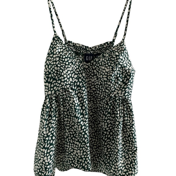 GAP Tops - GAP Women's Green and White Spaghetti Strap Top NWT